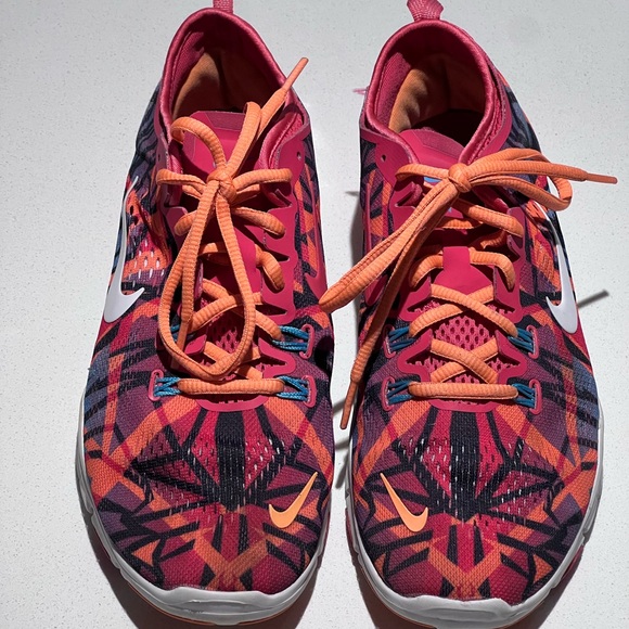 Nike Free Womens 5.0 Tr Fit 4 Mesh Print Training running Shoes Size 9 sneakers - Picture 5 of 7